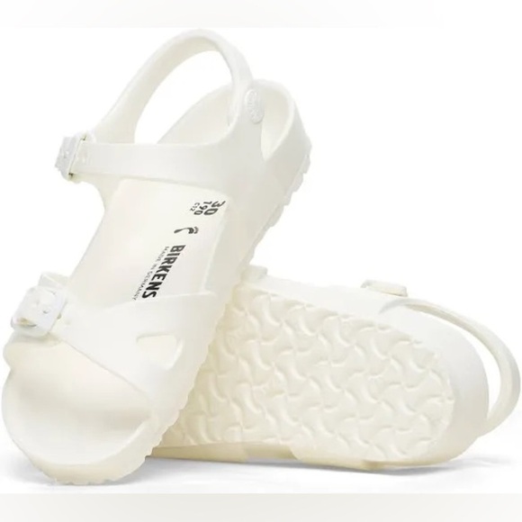 Birkenstock Girl Waterproof White Sandals with Adjustable Straps size 2 - Picture 2 of 5